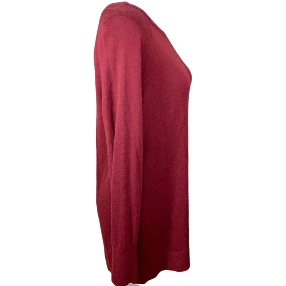 Halogen Burgundy Wool/Cashmere Sweater Tunic - Picture 4 of 9
